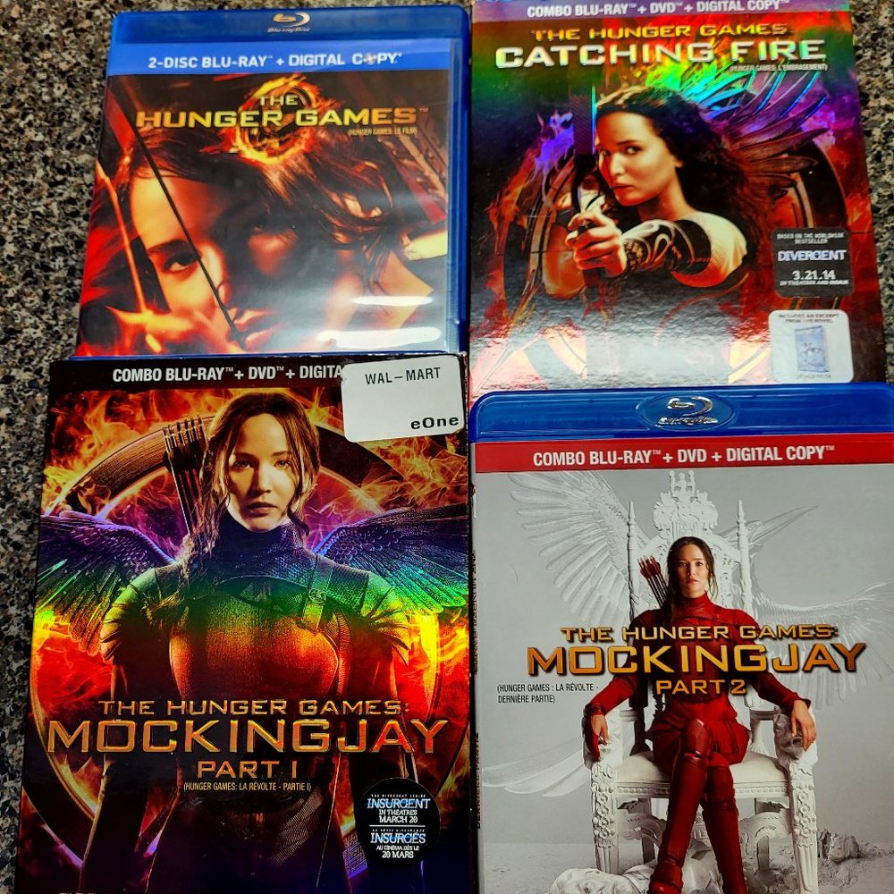 THE HUNGER GAMES 4 MOVIES BLU-RAY DISC